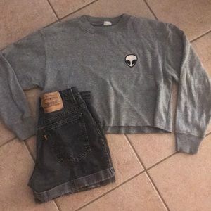 Alien sweater crop top